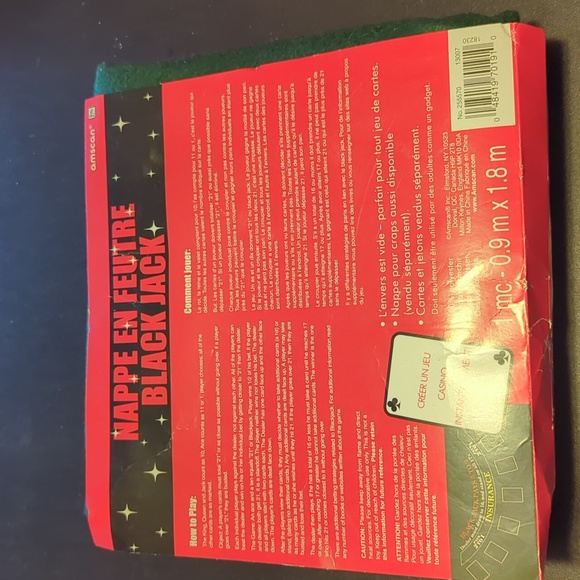 Black jack table cover - Picture 2 of 2